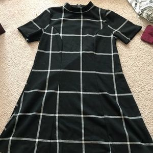 Mock neck skater dress
